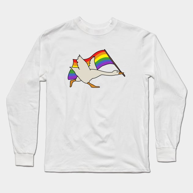 LGBT Goose Long Sleeve T-Shirt by valentinahramov